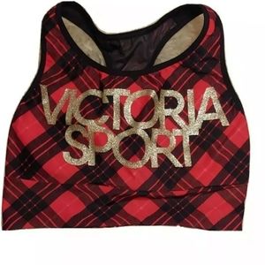 Victoria Sport small petite red sports top yoga